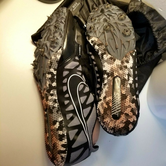 Nike Zoom Black Racing Shoes With Spikes Tool Bag - Picture 4 of 8